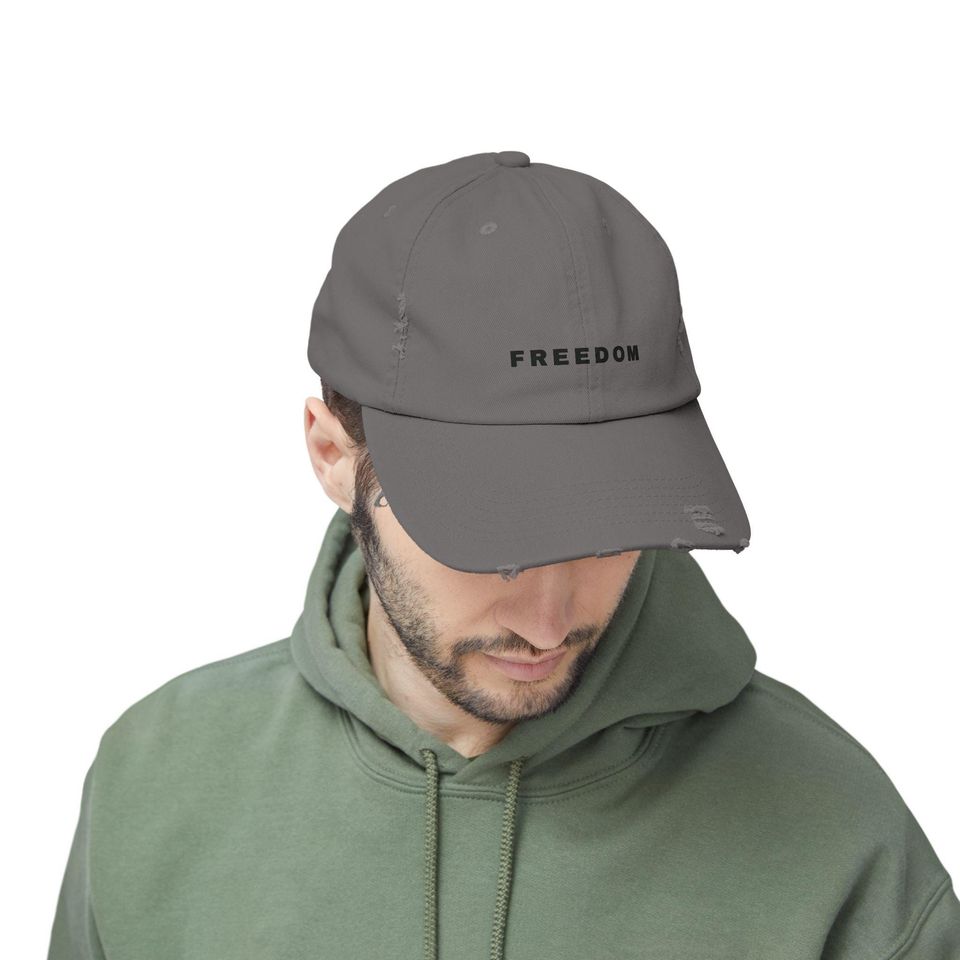 Charlie Kirk Distressed Cap, Freedom Cap, Rest in Peace Charlie Kirk Hat, Remembering Charlie Kirk Cap