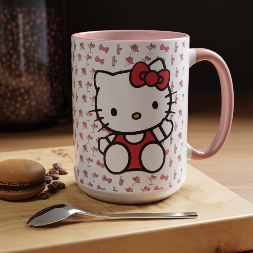 Hello Kitty Cute Cartoon Iconic Kitty Accent Coffee Mug