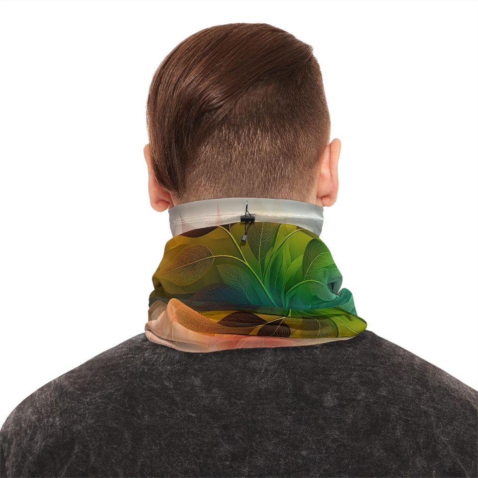Plants Design Winter Neck Gaiter: Unisex Adjustable Scarf Wrap