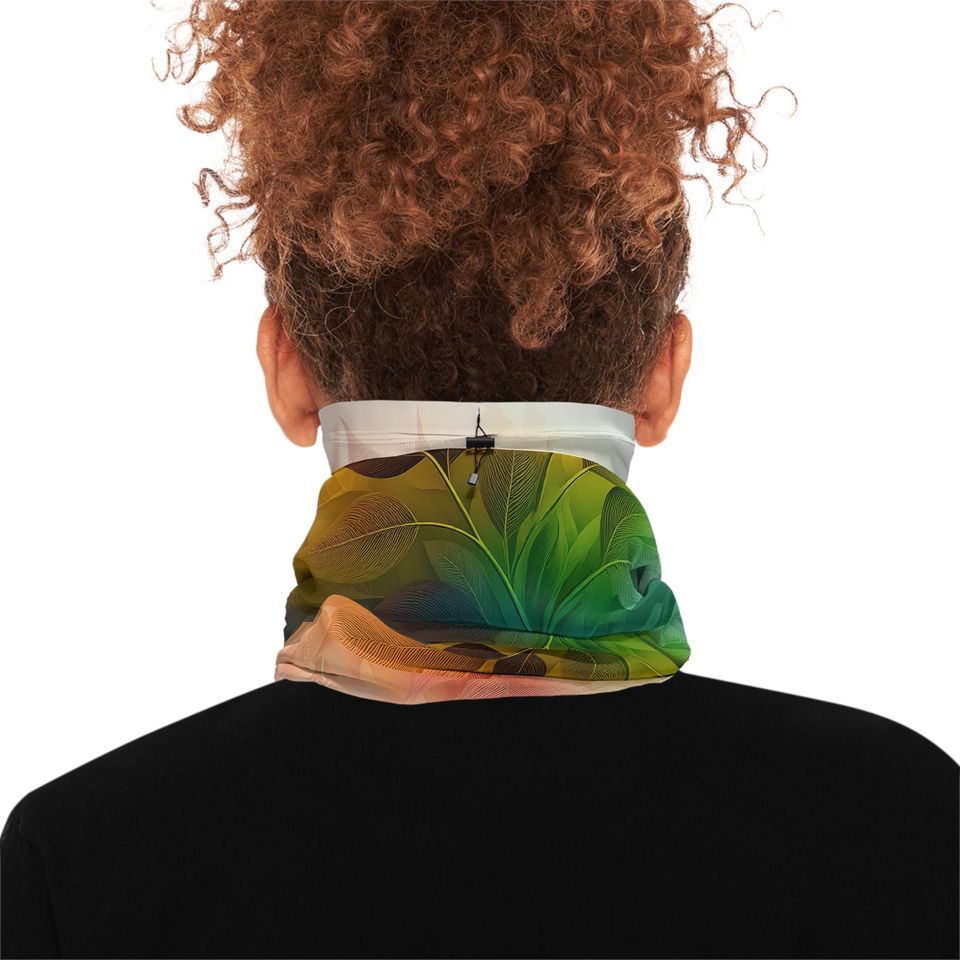 Plants Design Winter Neck Gaiter: Unisex Adjustable Scarf Wrap