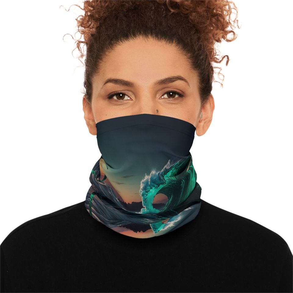 Ocean Wave Moisture-Wicking Neck Gaiter Face Cover