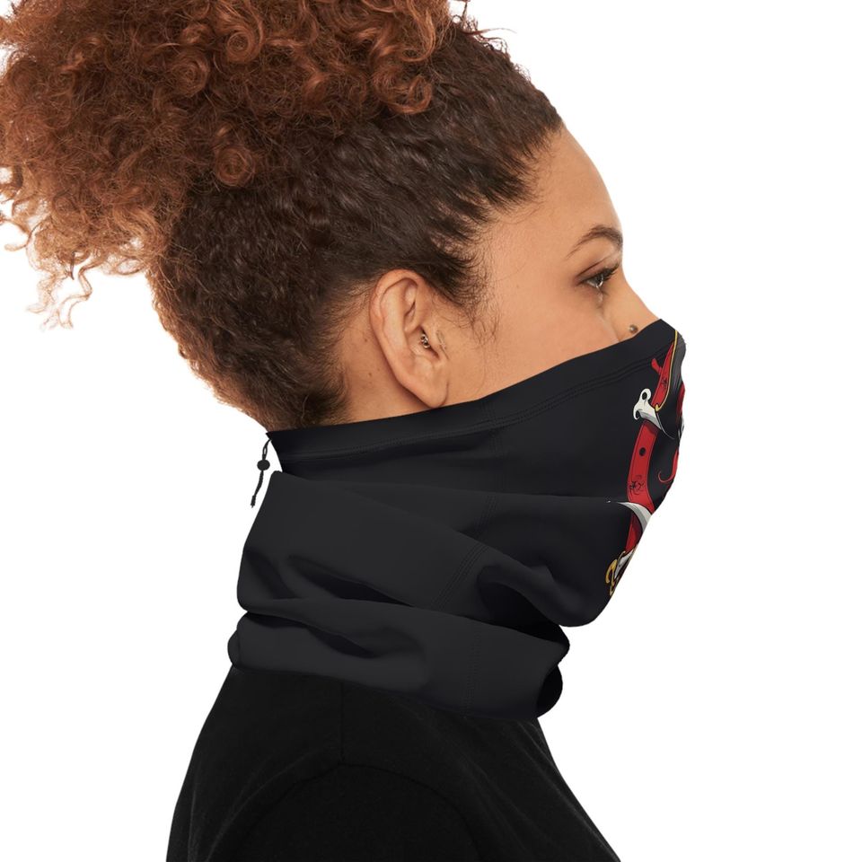 Pirate Neck Gaiter, Ski Mask, Face Covering, Winter Gear Accessory, Halloween Costume
