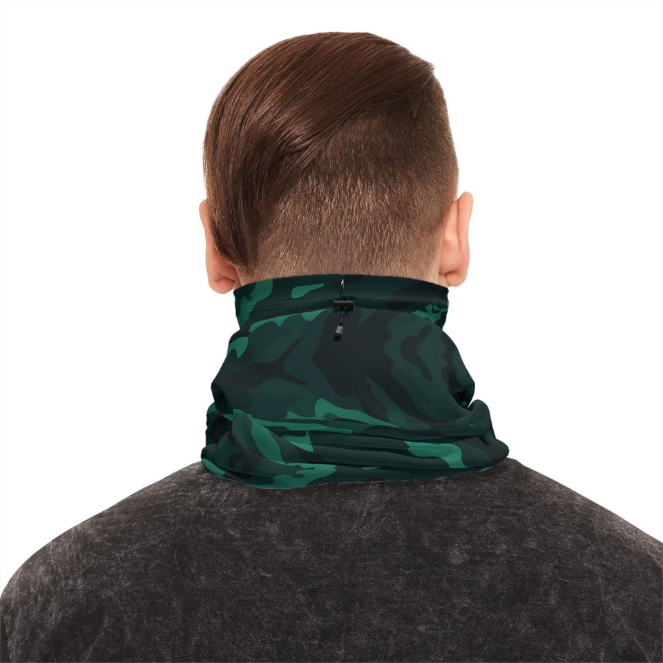 Winter Neck Gaiter With Drawstring Camo Forest