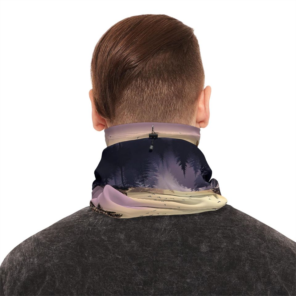 Sunset Forest Fleece Winter Neck Gaiter Scarf