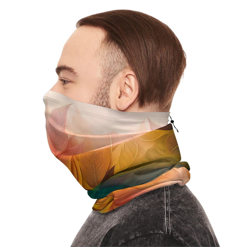 Plants Design Winter Neck Gaiter: Unisex Adjustable Scarf Wrap