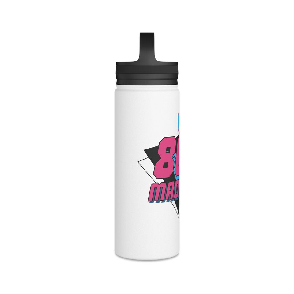 80s made me logo Stainless Steel Water Bottle, Handle Lid, Bottle Gift