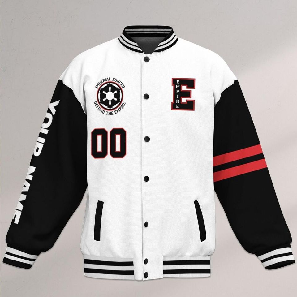 Personalized Star Wars Imperial Forces Varsity Jacket, Custom Disney Jacket, Star Wars Varsity, Disney Uniform Varsity