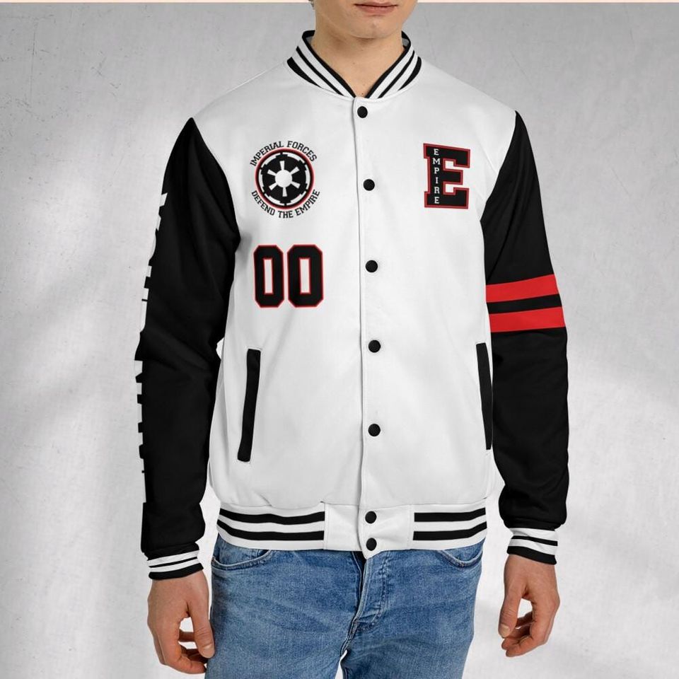 Personalized Star Wars Imperial Forces Varsity Jacket, Custom Disney Jacket, Star Wars Varsity, Disney Uniform Varsity