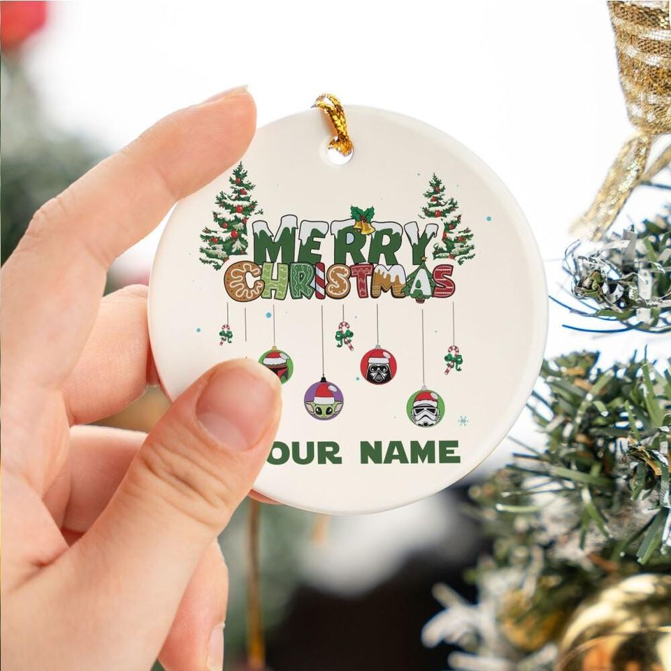 Custom Star Wars Christmas Ceramic Ornament, Custom Ornament
