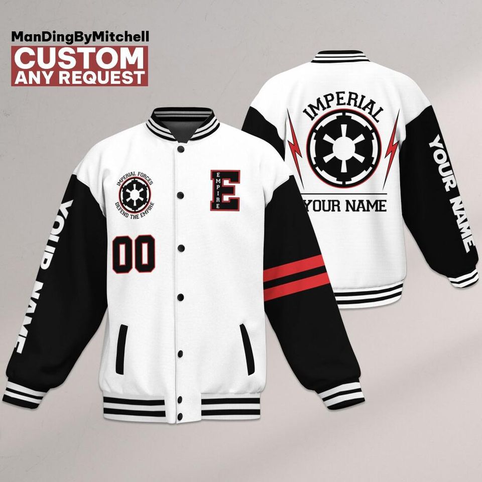 Personalized Star Wars Imperial Forces Varsity Jacket, Custom Disney Jacket, Star Wars Varsity, Disney Uniform Varsity