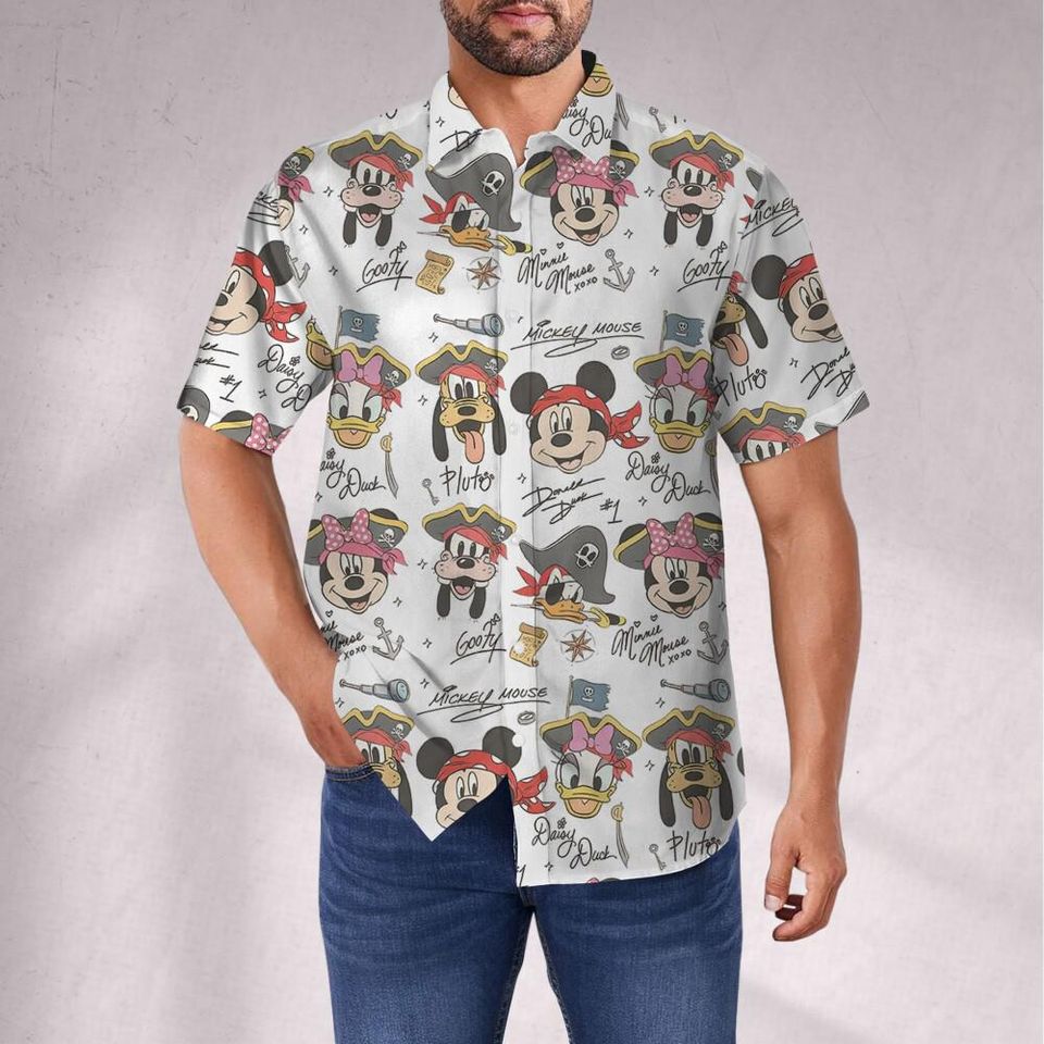 Disney Mickey Mouse Pirates Hawaiian Shirt for Men and Women