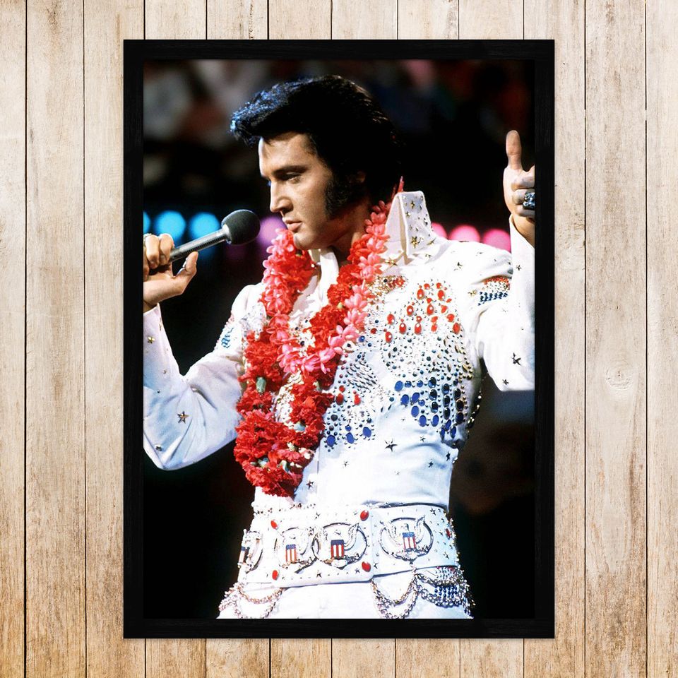 Poster of Elvis Presley during "Aloha From Hawaii Via
