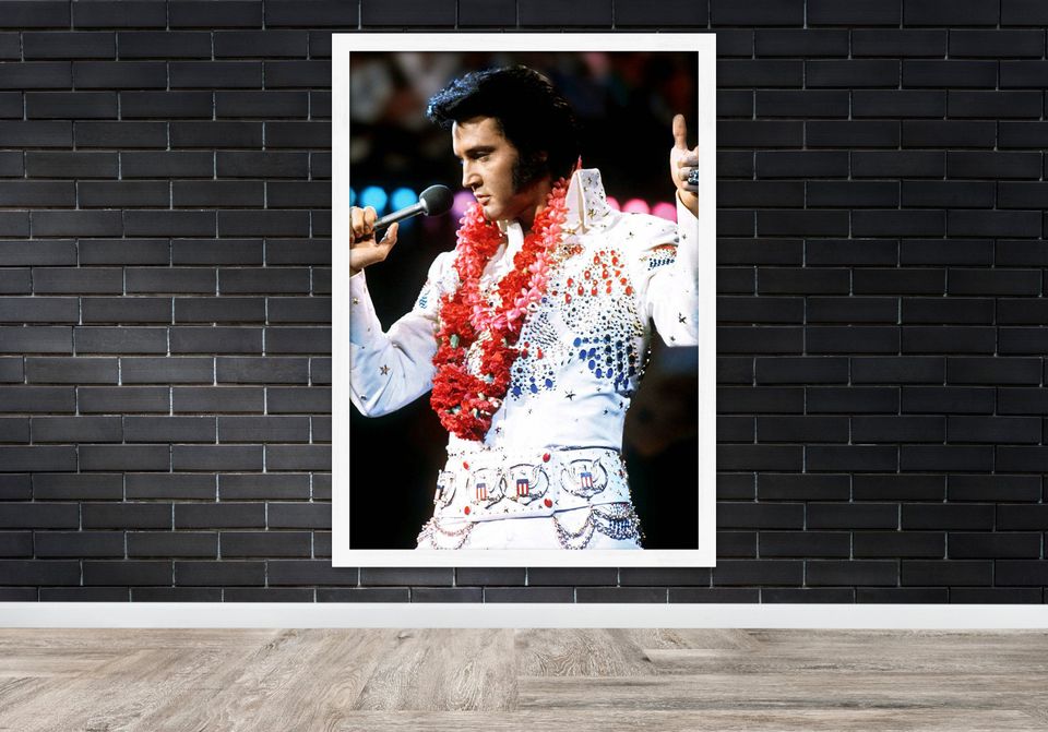 Poster of Elvis Presley during "Aloha From Hawaii Via