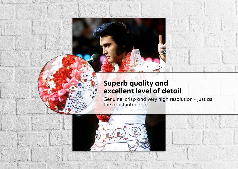 Poster of Elvis Presley during "Aloha From Hawaii Via