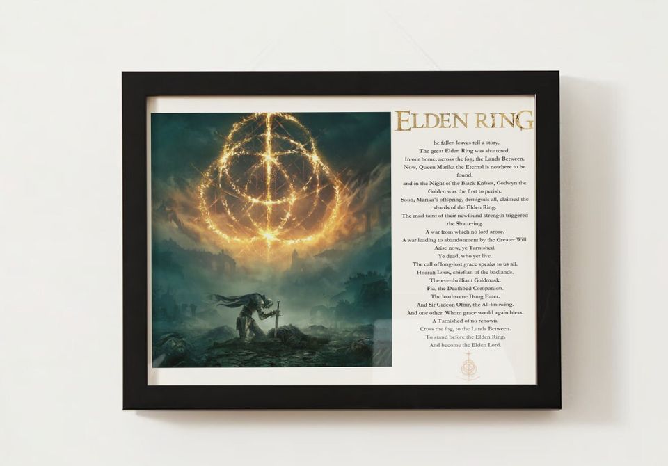 Elden Ring Poster |  Video game poster | Gaming Poster | Elden ring print | Malenia blade of Miquella | Game room decor