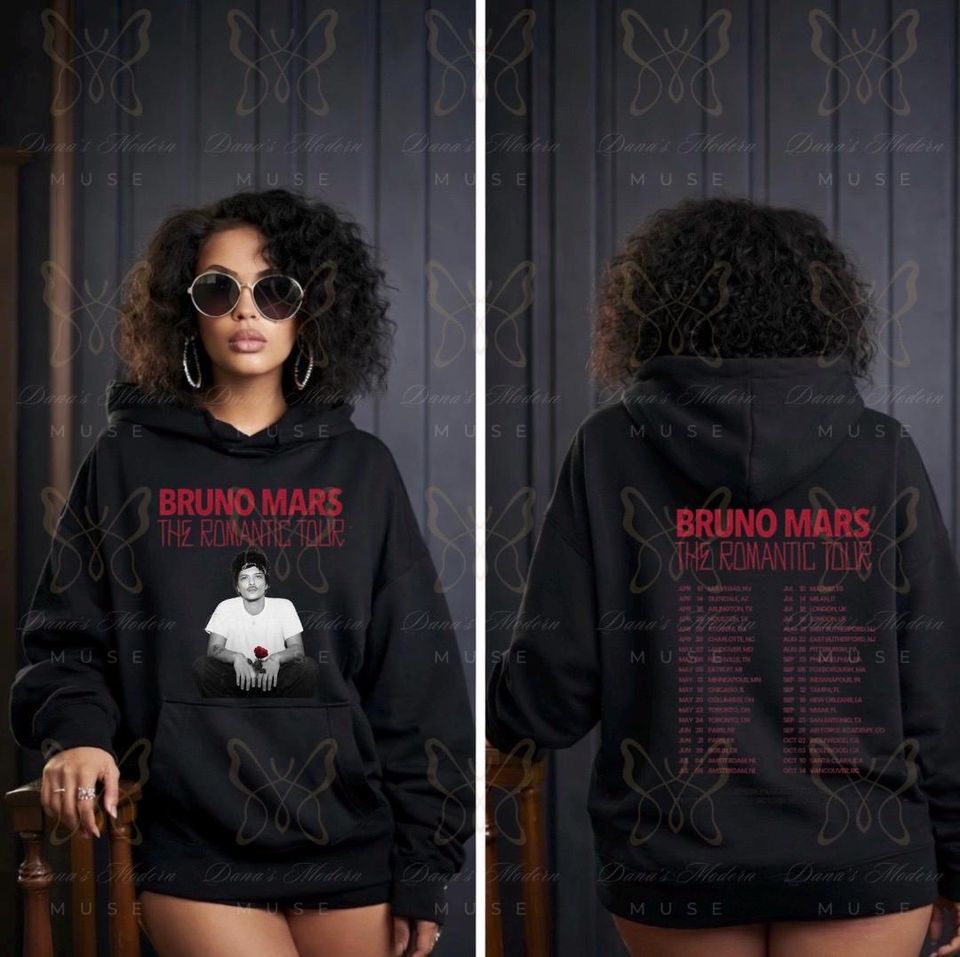 Bruno Mars Romantic Tour Hoodie Double Sided Hoodie Hooligans