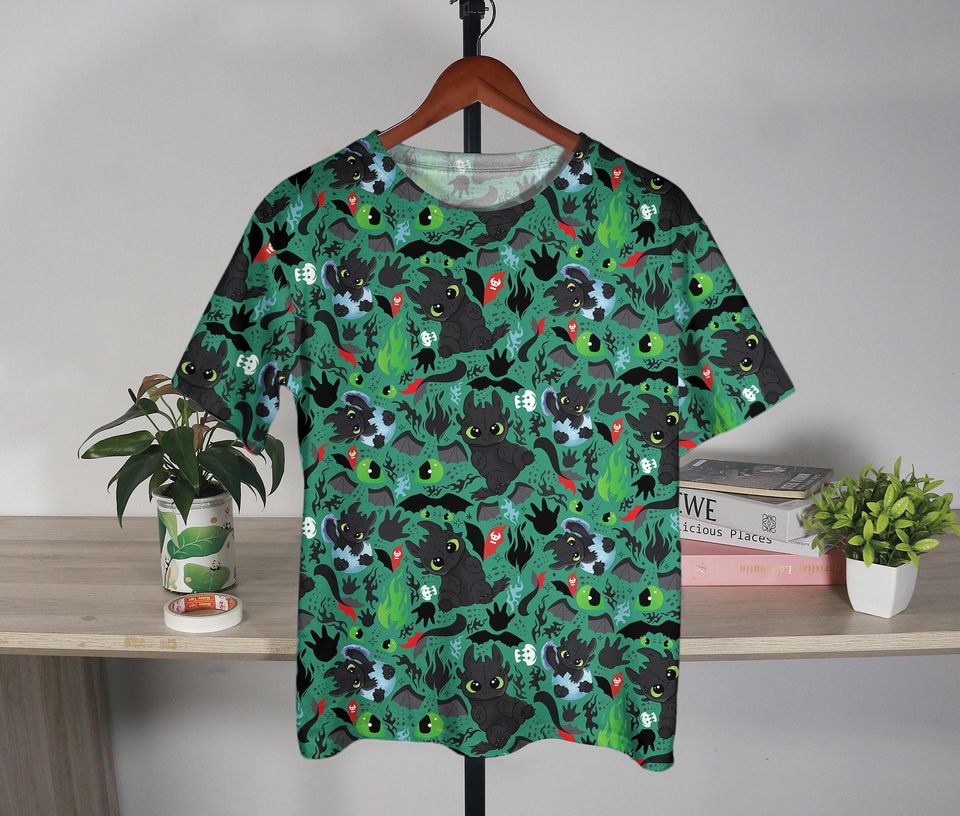 Toothless T-shirt Dragon Vintage Shirt Funny Graphic Tshirt