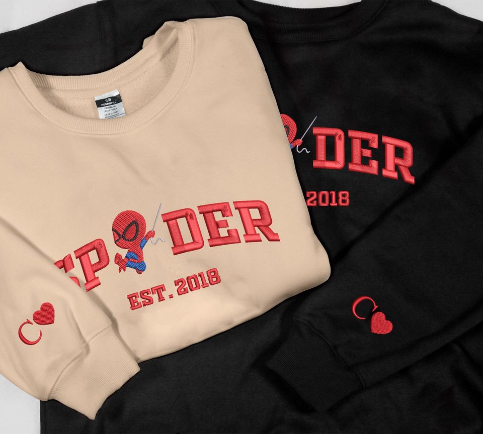 Spider Man Embroidered Sweatshirt Spider Man Shirt Gifts