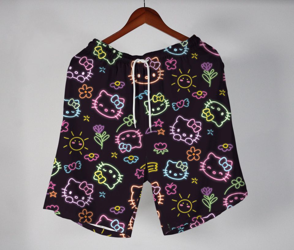 Hello Kitty Hawaiian Shirt Tropical Button Up Shirt