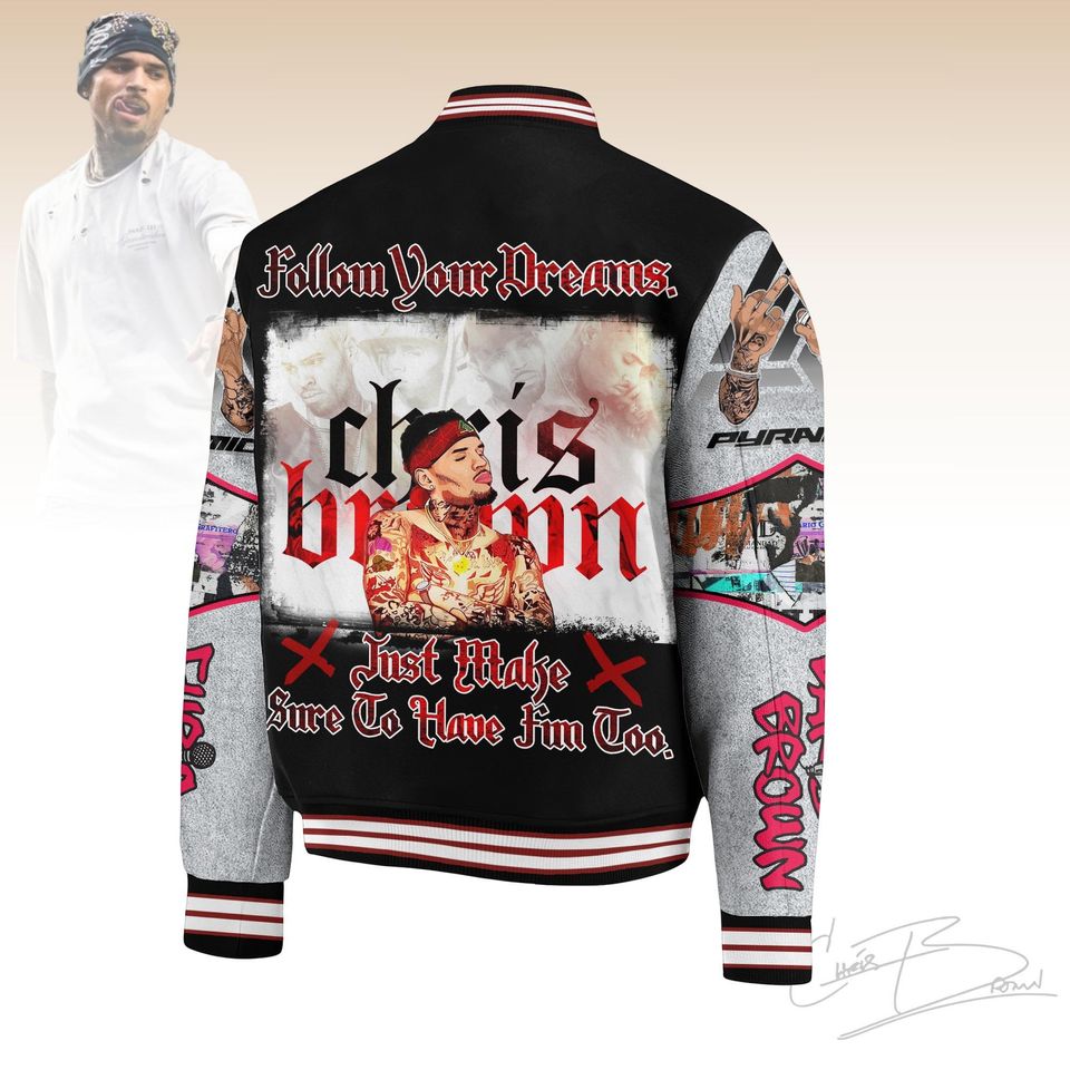 Breezy Bowl XX 2025 Baseball Jacket, Chris Brown Jacket