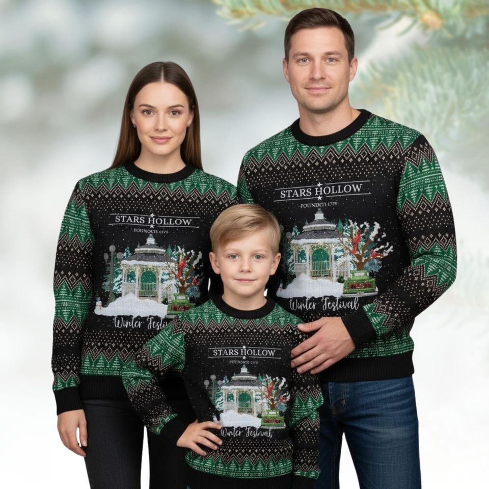 Stars Hollow Christmas Ugly Sweater, Cozy Holiday Sweatshirt for Her, Gilmore-Inspired Christmas Pullover