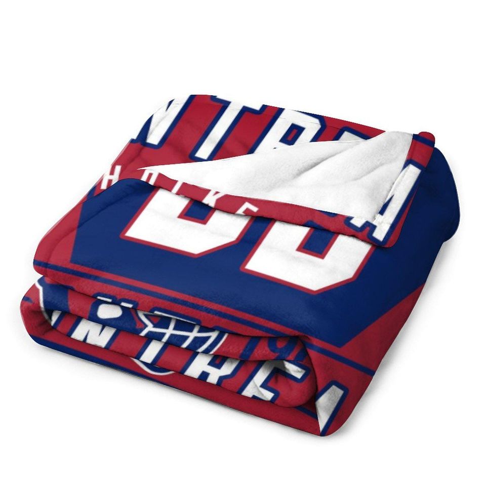 Montreal Custom Ice Hockey Blanket with Name & Number - Personalized Throw Blanket - Hockey Gifts for Kids, Adults, Players, Coaches