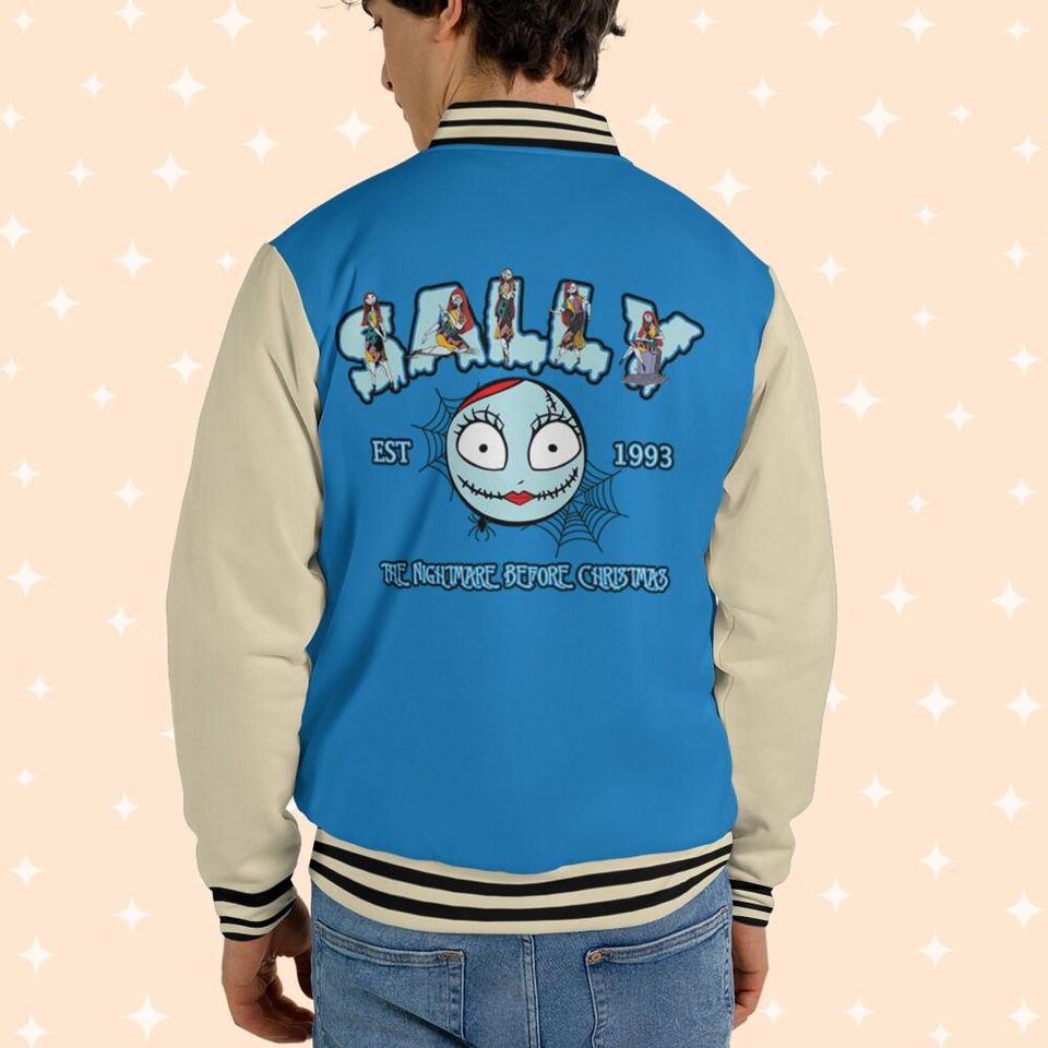 Personalized The Nightmare Before Christmas Sally, Adult Varsity Jacket, Personalized Disney Jacket, Baseball Jacket