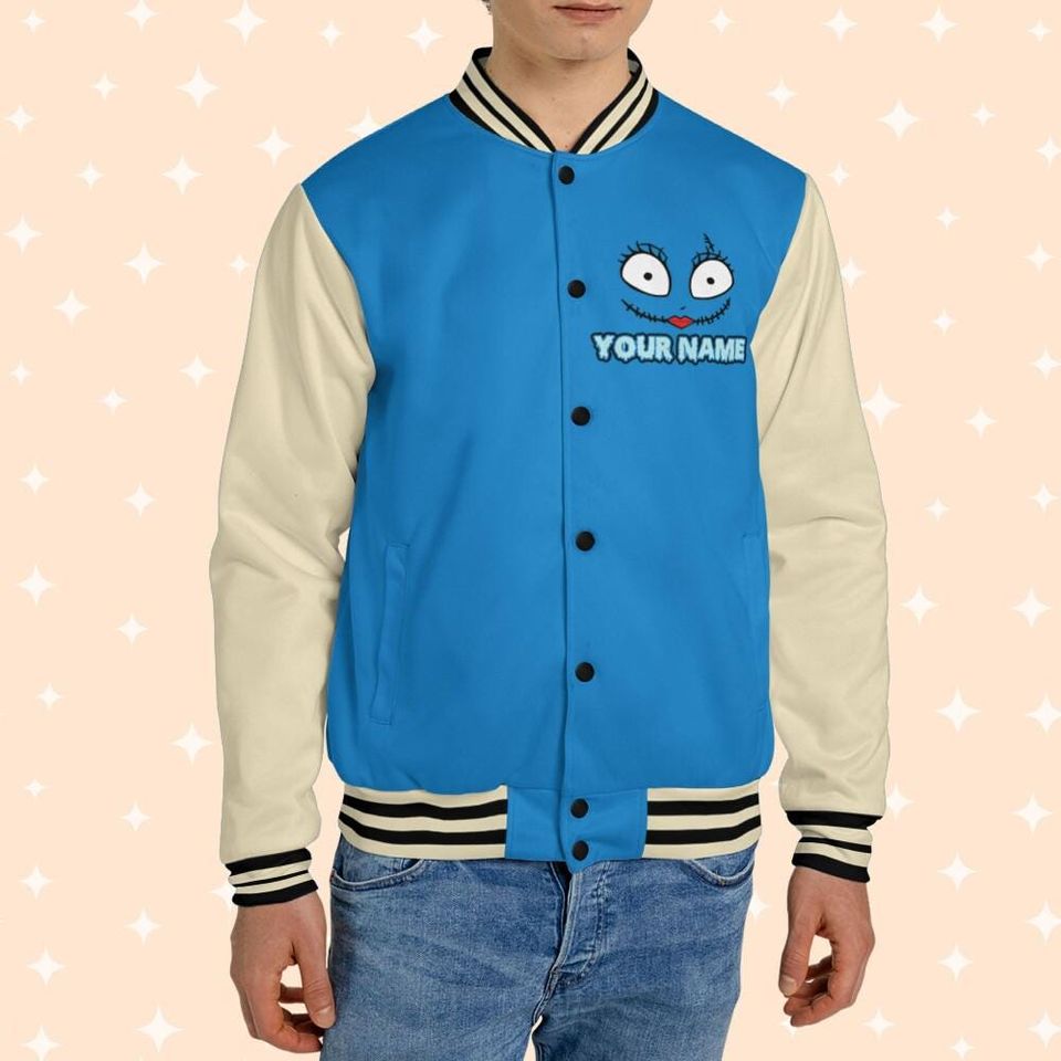 Personalized The Nightmare Before Christmas Sally, Adult Varsity Jacket, Personalized Disney Jacket, Baseball Jacket