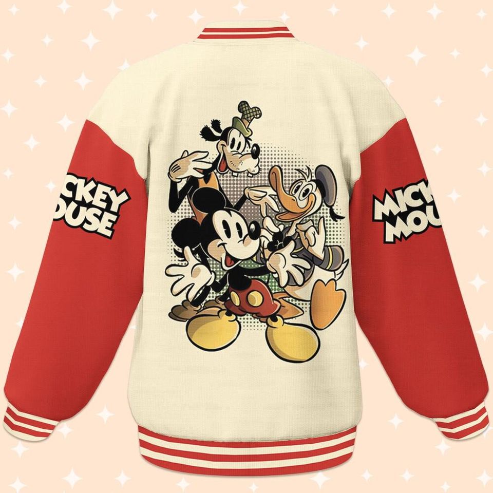 Personalize Mickey And Friends Funny Life Style, Adult Varsity Jacket, Personalized Disney Jacket, Baseball Jacket