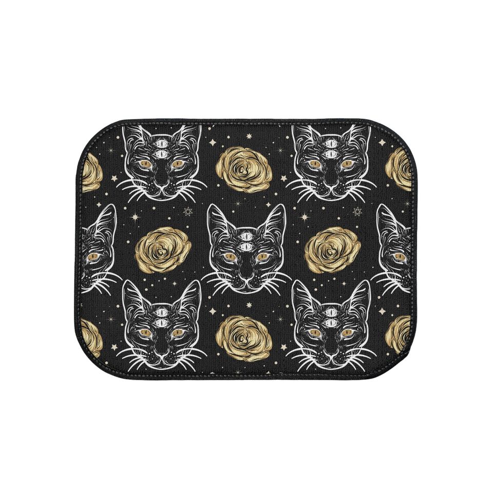 Gothic Cat Car Floor Mats