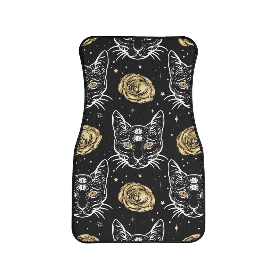 Gothic Cat Car Floor Mats