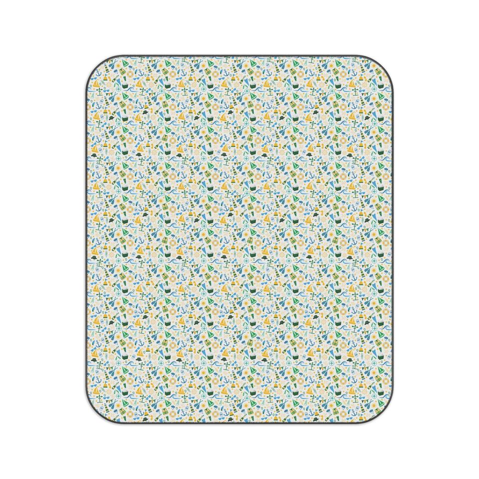 Nautical Sailing Print Picnic Mat