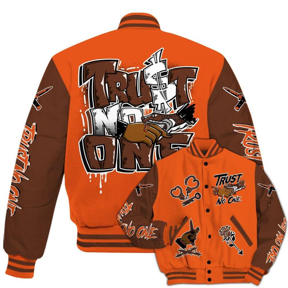 High OG Starfish 1s Varsity Jacket, Trust No One Baseball Jackets