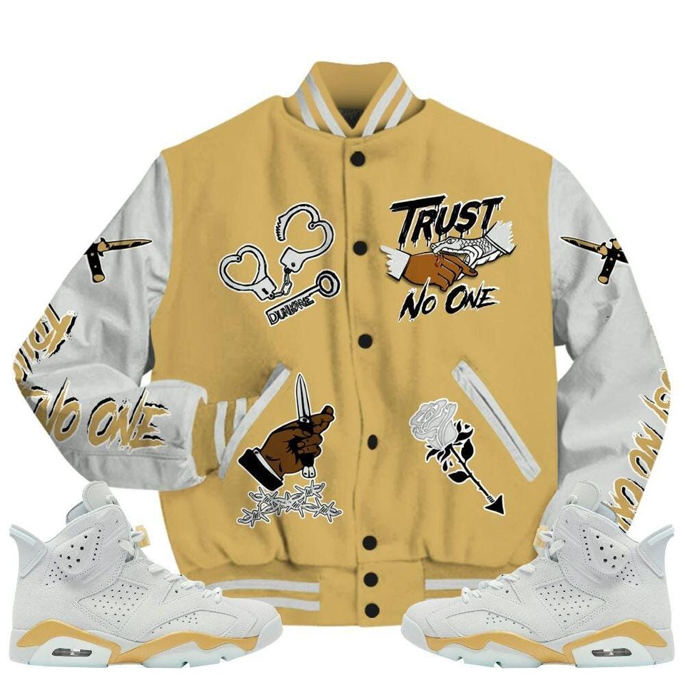Craft Paris 6s Varsity Jacket, Trust No One Baseball Jackets