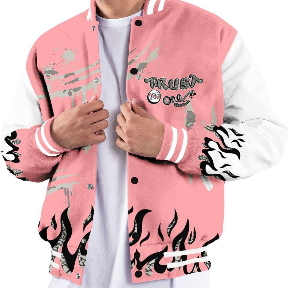 Retro Wings 3s Varsity Jacket, Graphic Trust No One Baseball Jackets