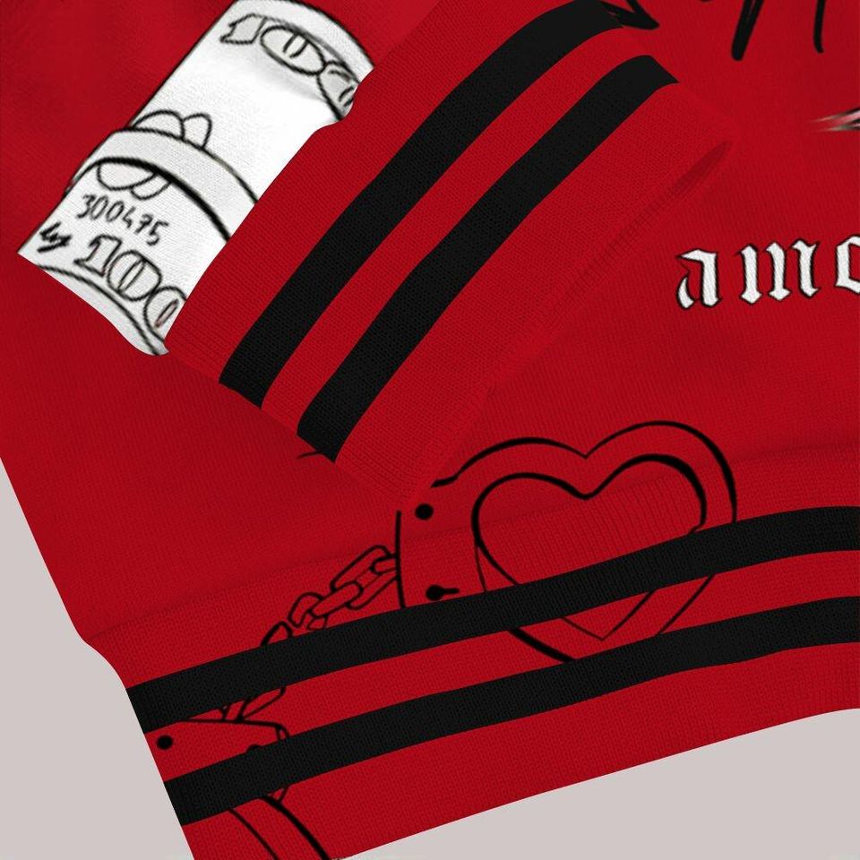 Bred Velvet 11s Varsity Jacket, Trust No One Baseball Jackets