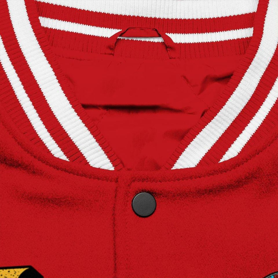 Dunk Low Fruity Pebbles Varsity Jacket, Trust No One Snake-Bite Street Style Baseball Jackets