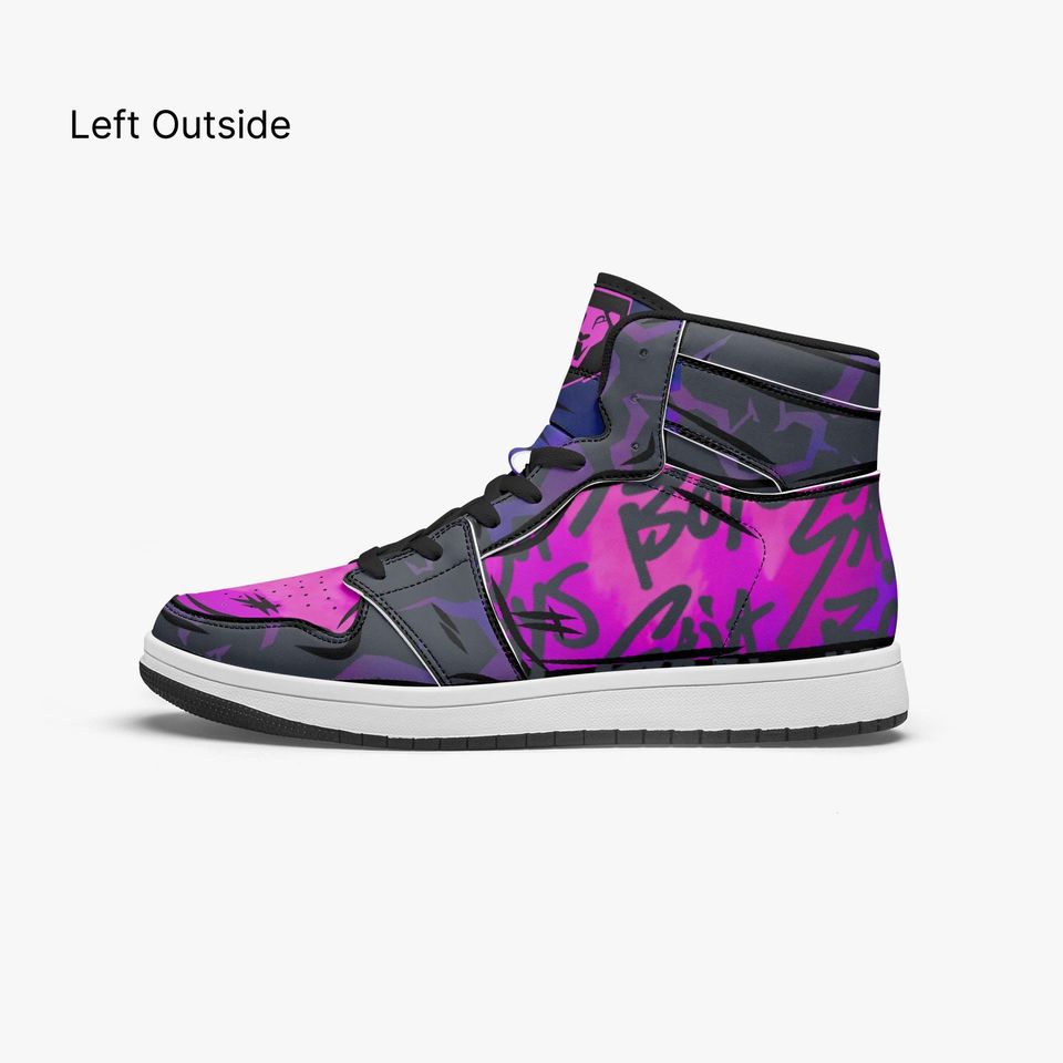 DH Saja Idol AJ1 High-Top Leather Sneakers