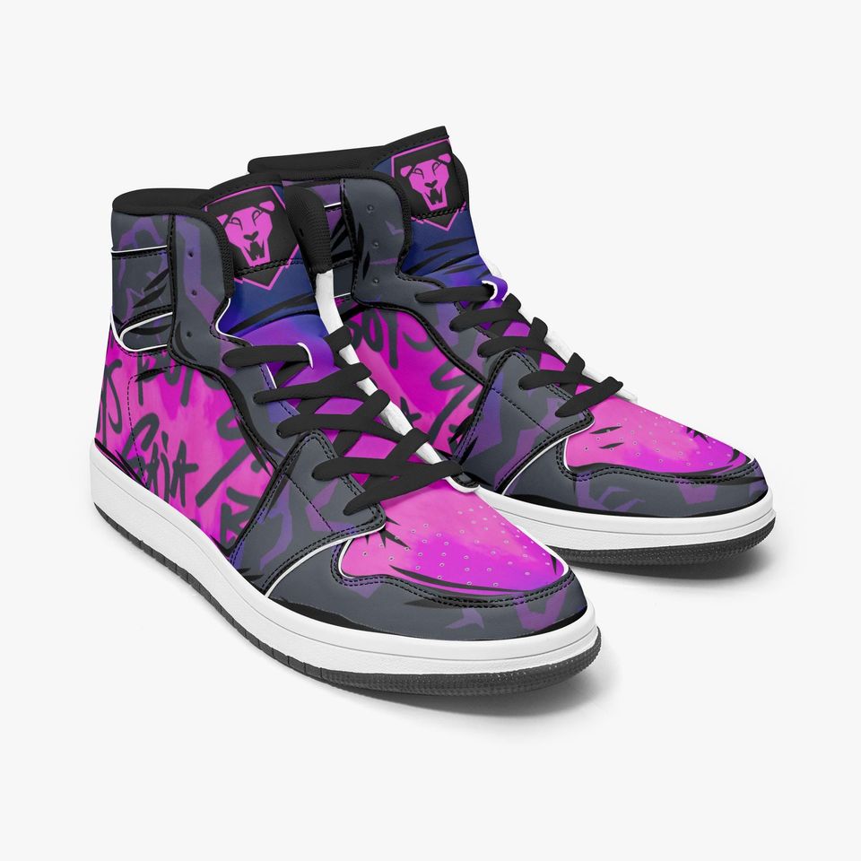 DH Saja Idol AJ1 High-Top Leather Sneakers