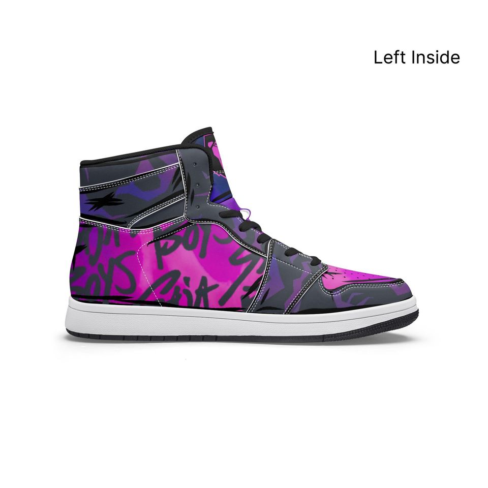DH Saja Idol AJ1 High-Top Leather Sneakers