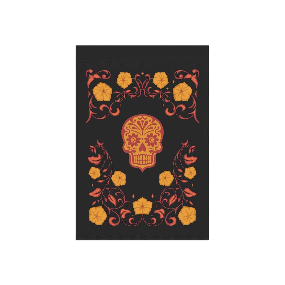 Halloween Garden Flag, Skull Garden Flag, Halloween Banner, Halloween Home Decor