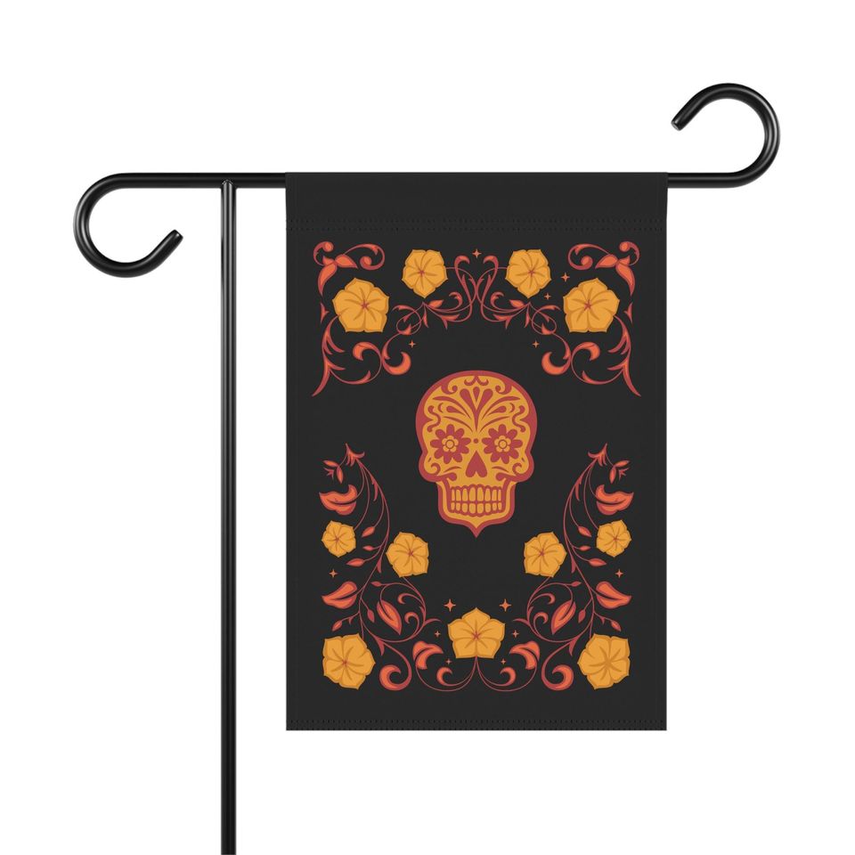 Halloween Garden Flag, Skull Garden Flag, Halloween Banner, Halloween Home Decor