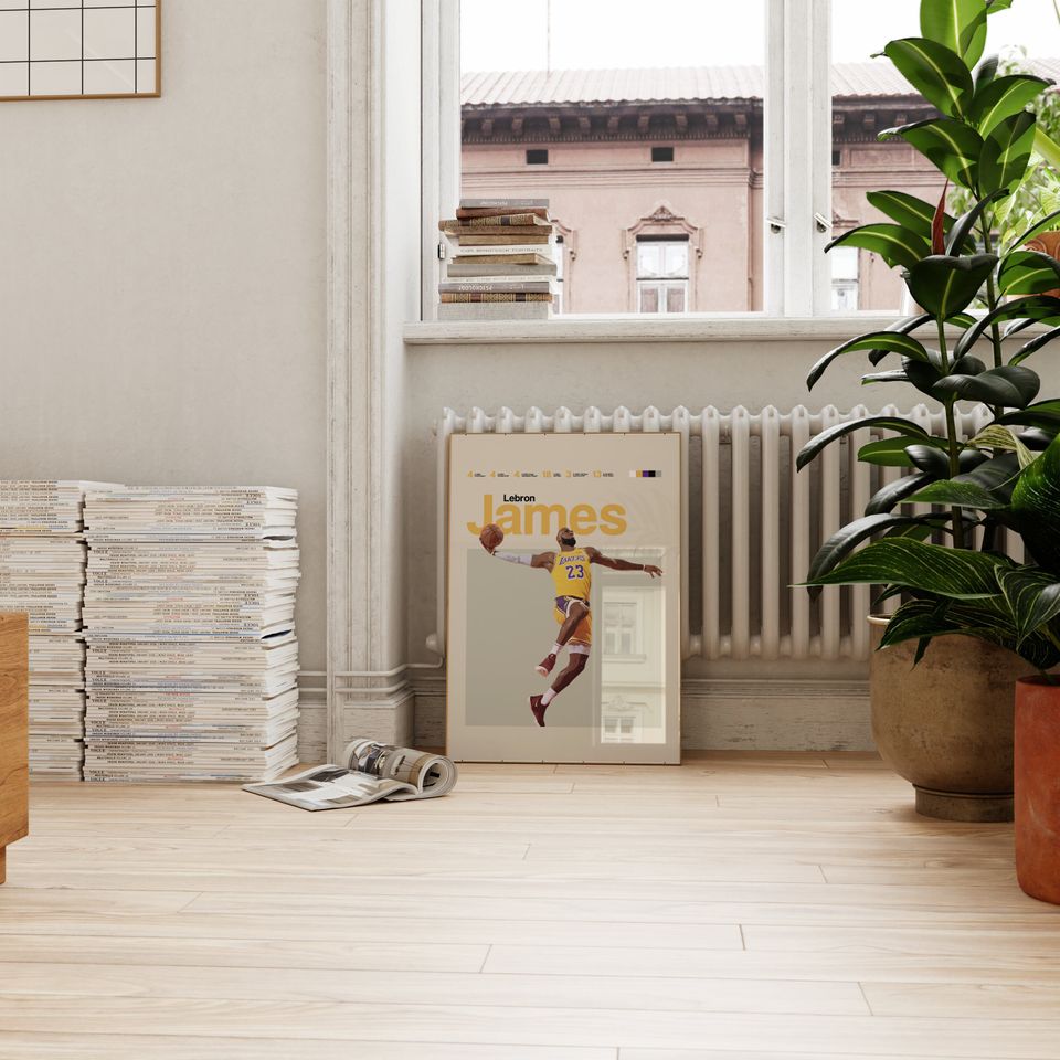 LeBron James Premium Matte Vertical Posters, Basketball  Wall Art, Sport Poster, Home Decor