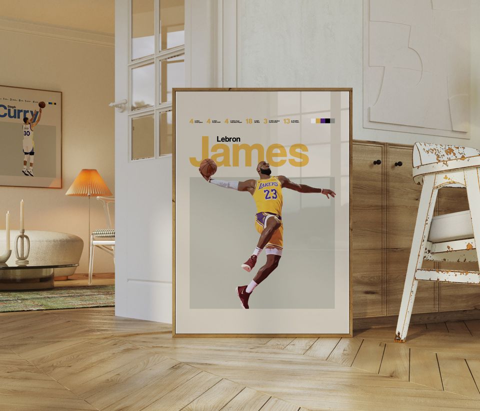 LeBron James Premium Matte Vertical Posters, Basketball  Wall Art, Sport Poster, Home Decor