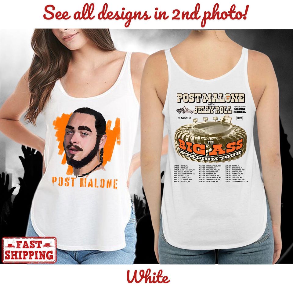 Next Level 5033 Vintage Tank Top, Post Malone Tour 2025