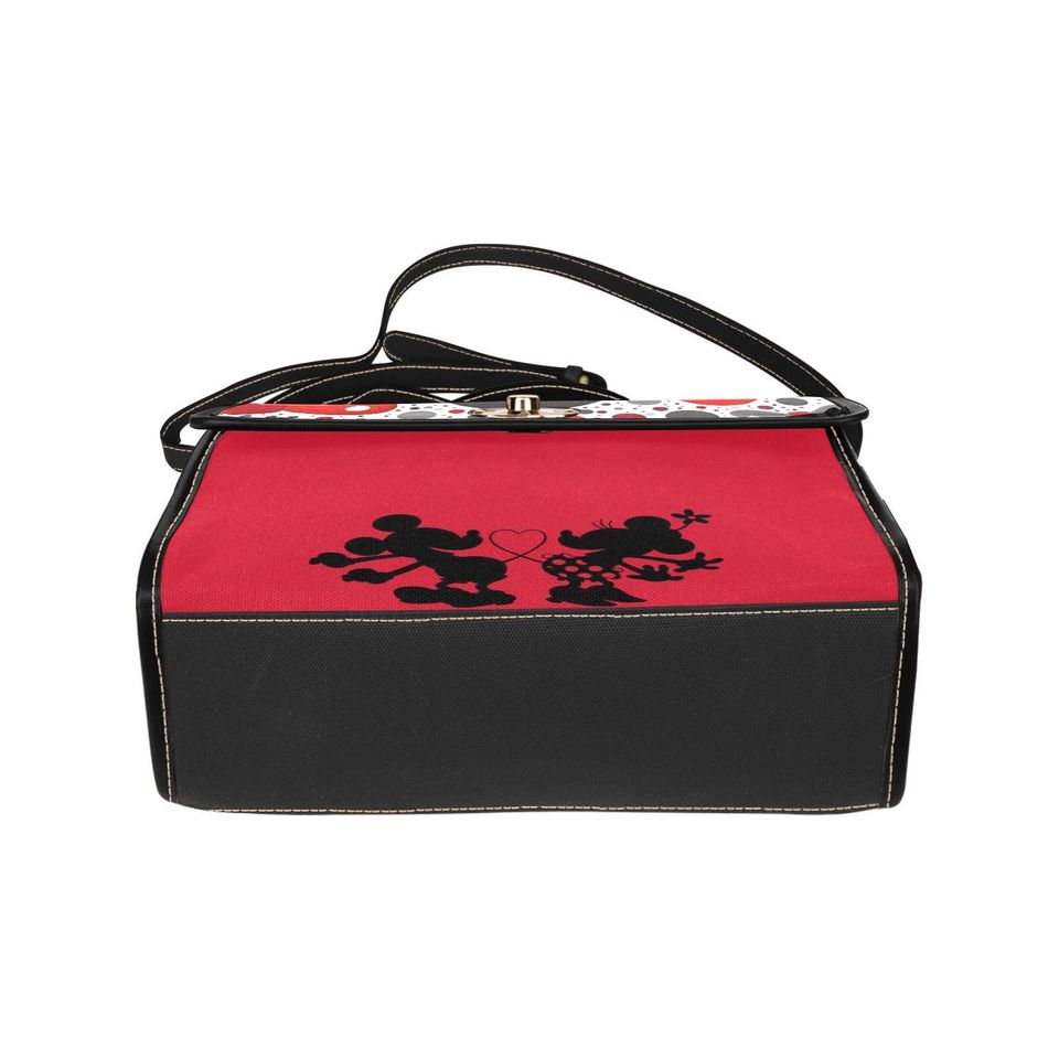 Character Minnie & Mickey Lock bag (black shoulder strap, black edging)