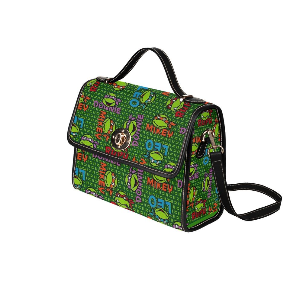Character Turtles Lock bag (black shoulder strap, black edging)