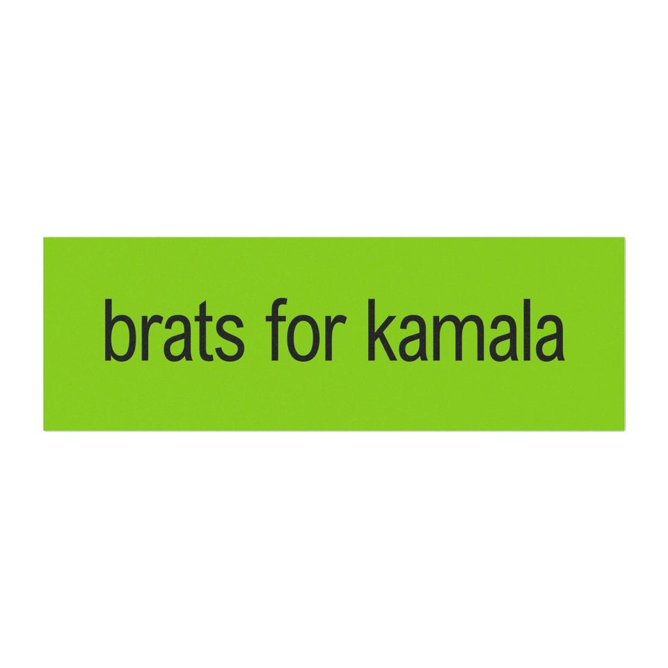 Brats for Kamala Harris Brat Album Bumper Sticker & Magnet | Funny Meme Tiktok Gen Z