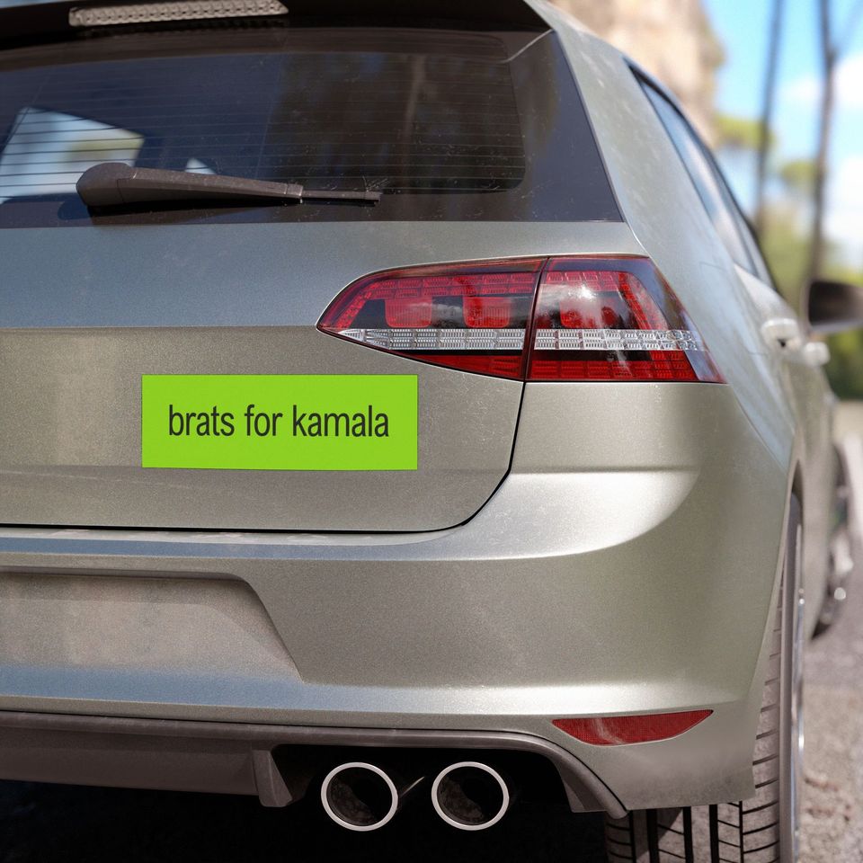 Brats for Kamala Harris Brat Album Bumper Sticker & Magnet | Funny Meme Tiktok Gen Z