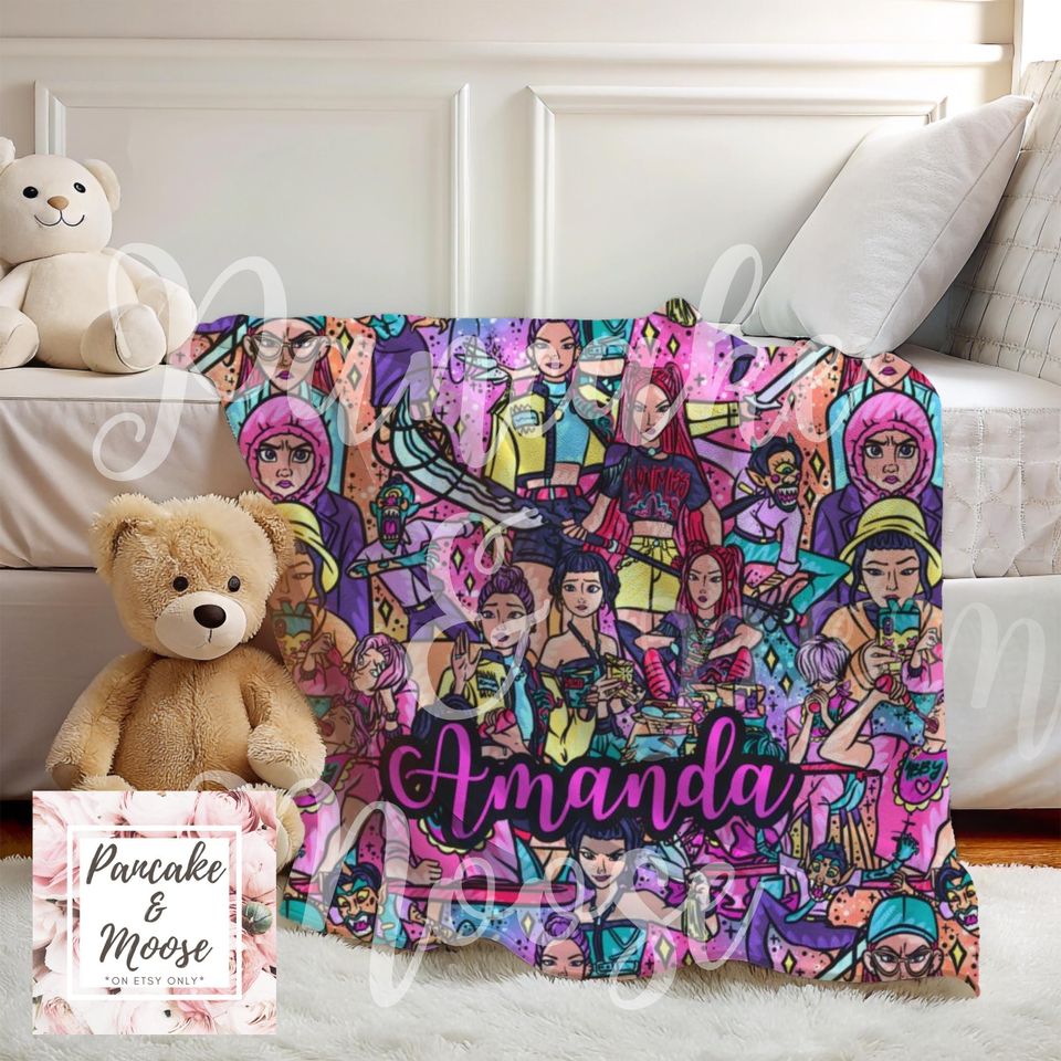 Custom Kpop Warrior Blanket: Personalized Idol Design, Cozy Throw